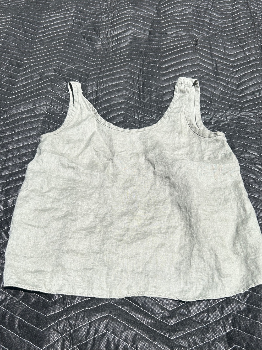 Everlane Light Gray Linen Tank Top